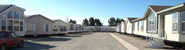 view of mobile homes on our lot